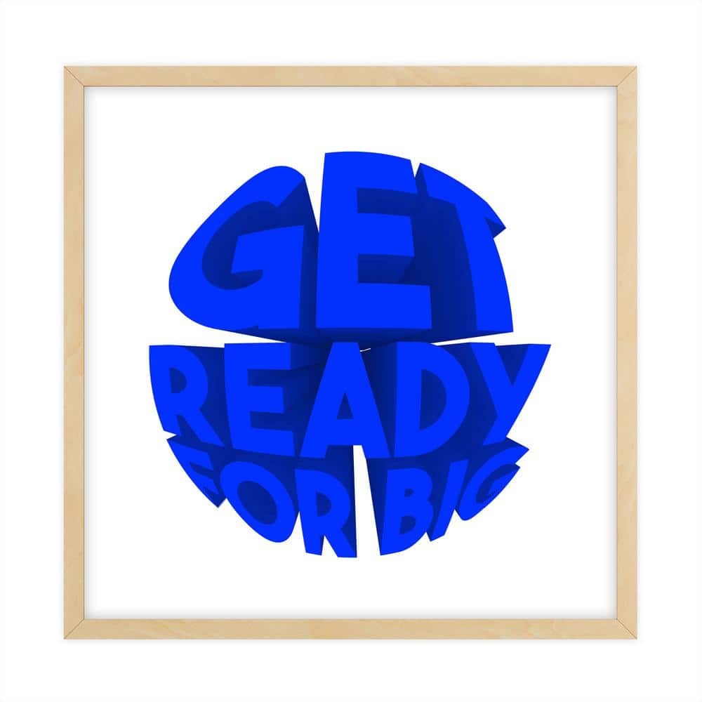 Dimensional Word Art Framed Typography Art Print 18 in. x 18 in.