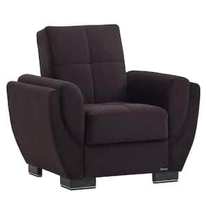 Basics Air Collection Convertible Black Armchair with Storage