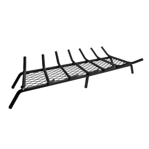 Pleasant Hearth 1/2 in. 36 in. 7-Bar Steel Fireplace Grate with Ember Retainer