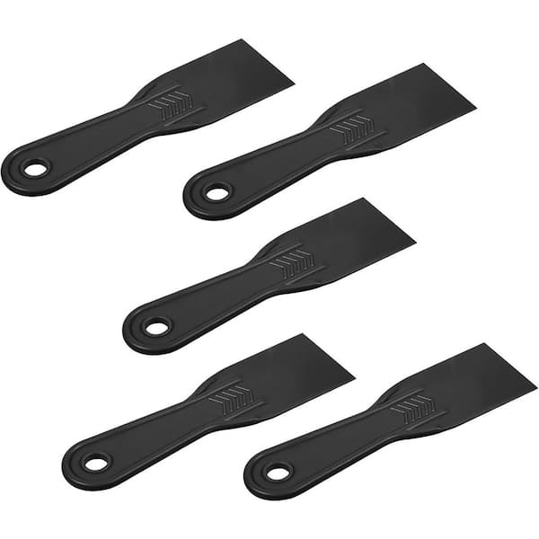 2 Inch Plastic Putty Knife Set Flexible Paint Scraper Tool for Drywall Wall Painting Spackling and Patching Black