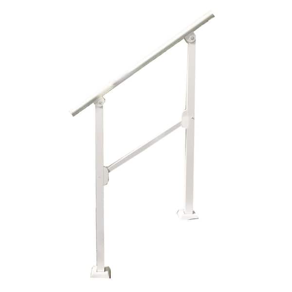 Afoxsos Outdoor Steps Hand Rail Kit with Adjustable Safety Railing for Porch Stairs Concrete Deck Installation Tools Included