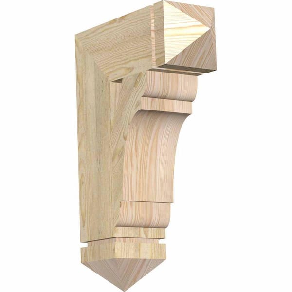 Ekena Millwork 6 in. x 26 in. x 18 in. Douglas Fir Olympic Arts and Crafts Rough Sawn Bracket