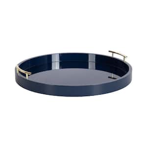 Lipton 21.65 in. x 21.65 Navy Blue Decorative Tray