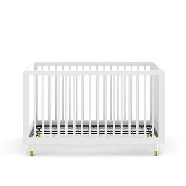 Little Seeds Aviary 3-in-1 Convertible Crib with Adjustable Mattress Height, White