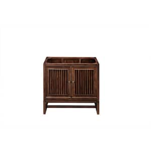 Athens 35.8 in W x 23.1 in D x 33.5 in H Bath Vanity Cabinet without Top in Mid Century Acacia