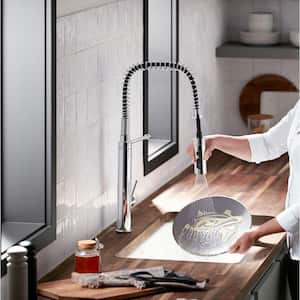 Purist Single-Handle Standard Kitchen Faucet in Vibrant Titanium