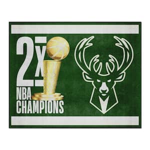 Milwaukee Bucks Green 8 ft. x 10 ft. Plush Area Rug