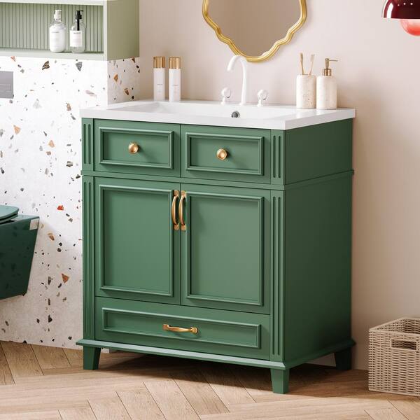 Staykiwi 30 in. W. x 18 in. D x 34 in. H Single Sink Freestanding Bath ...