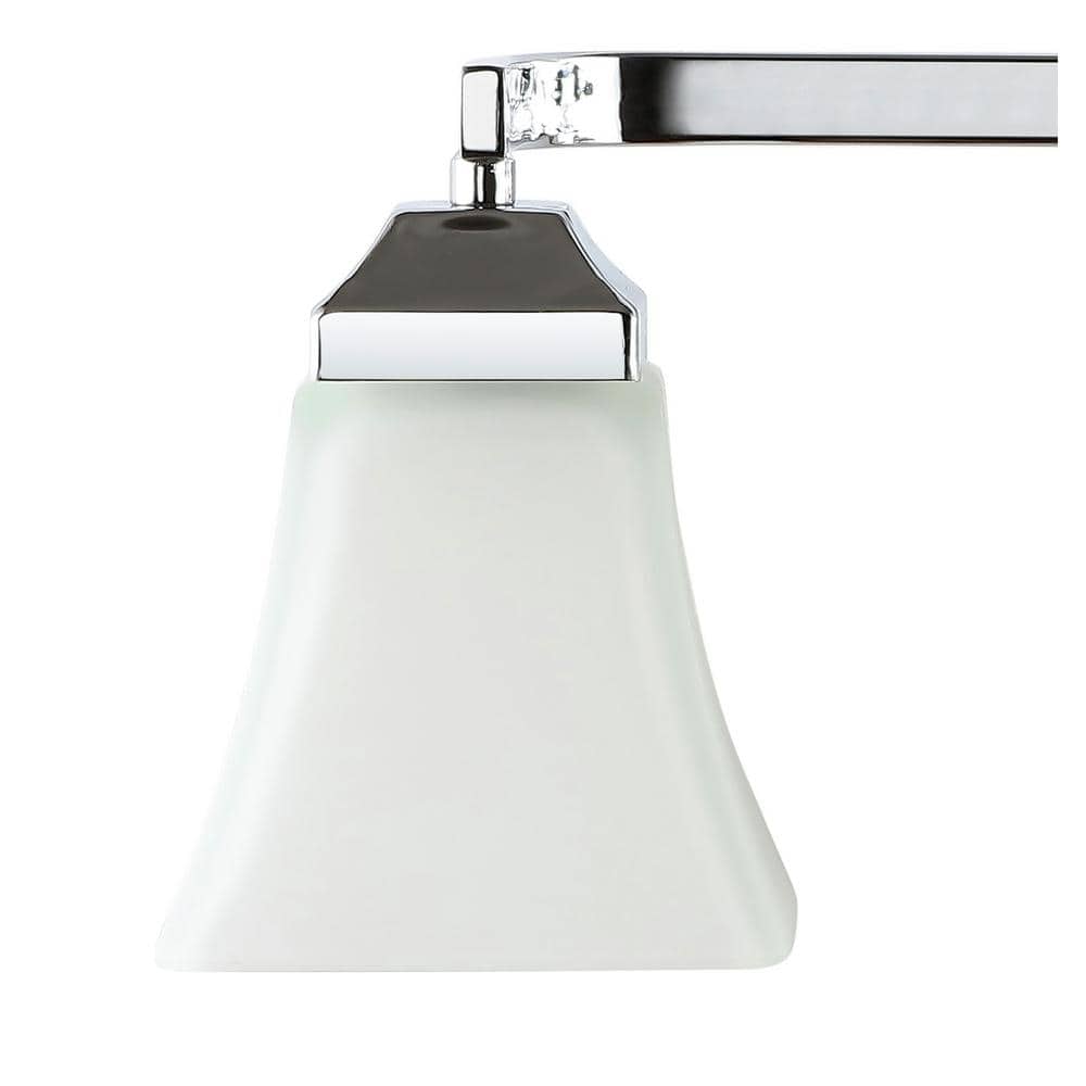 Staunton 24" Chrome 3-Light Iron and Glass Vanity Light