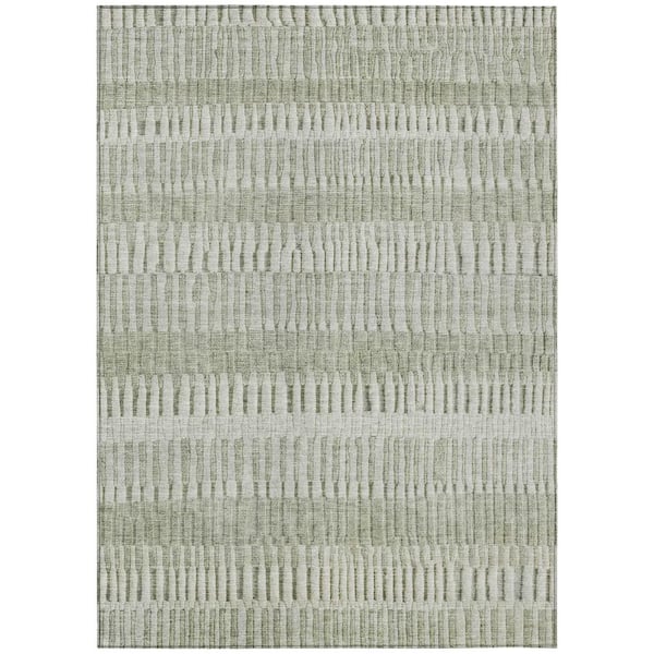 Chantille Machine Washable Indoor/Outdoor Abstract ACN2807 Sage 8 ft. x 10 ft. Area Rug