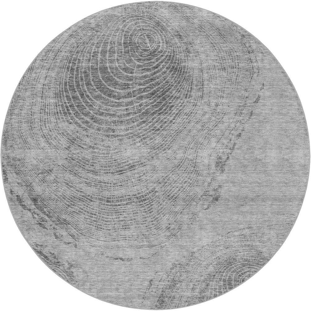 Dream Shag Premium Machine Washable Abstract ADS713 Gray 8 ft. x 8 ft. Round Rug price history on PriceWatchPro