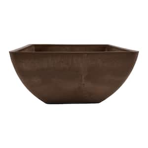 Simplicity Square 12 in. x 12 in. x 6 in. Chocolate PSW Pot