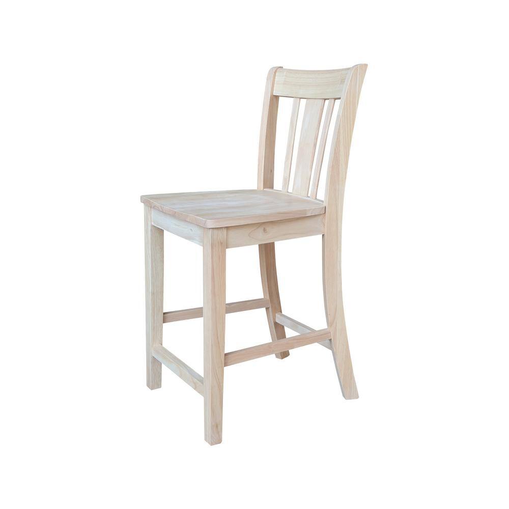 San Remo Unfinished Wood Counter Height Stool