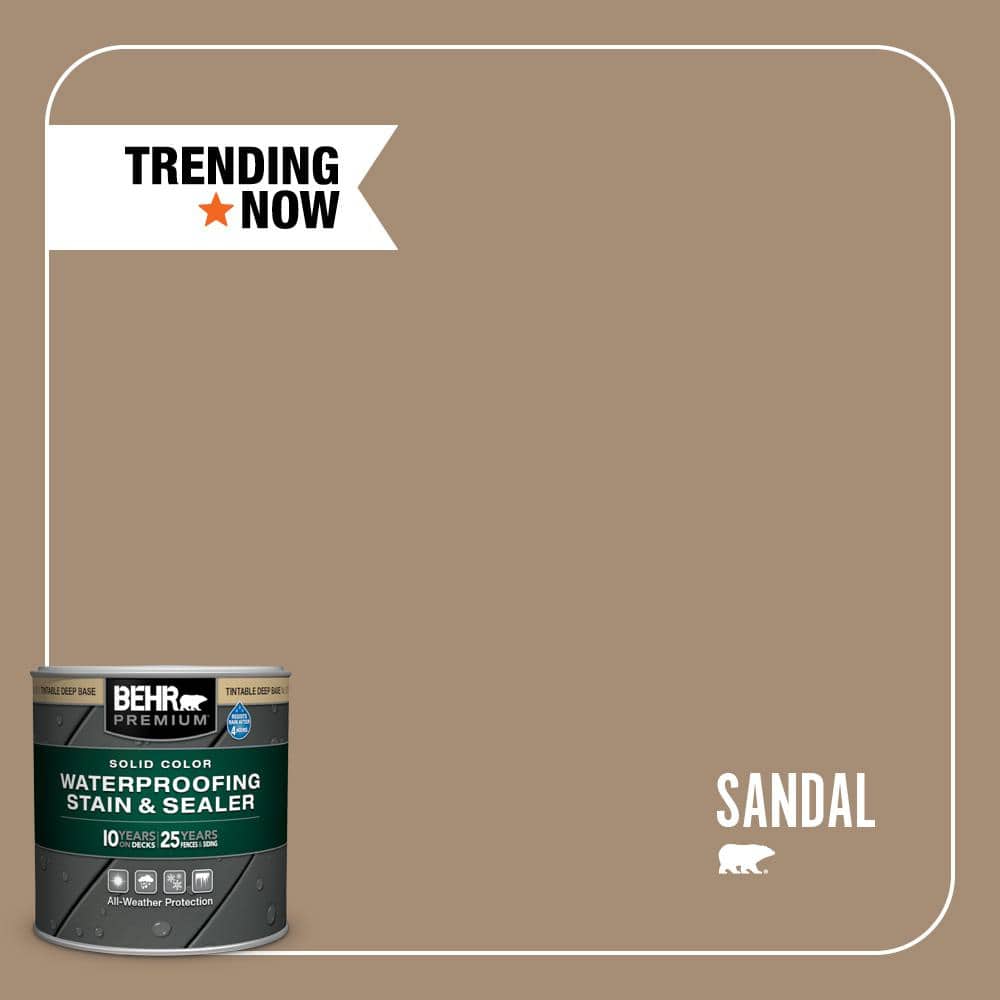 8 oz. #SC-121 Sandal Solid Color Waterproofing Exterior Wood Stain and Seal