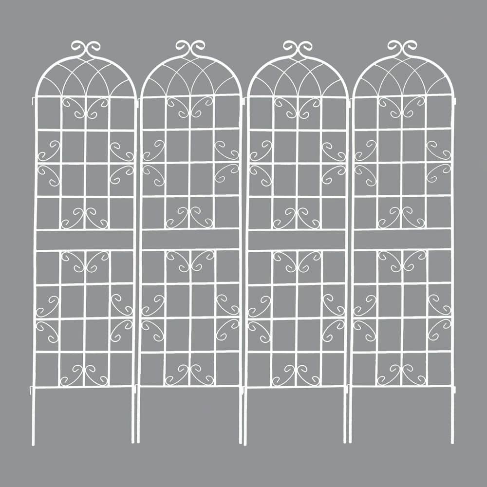 86.7 in. Metal Garden Trellis, Outdoor Flower Support, Rustproof Trellis fo