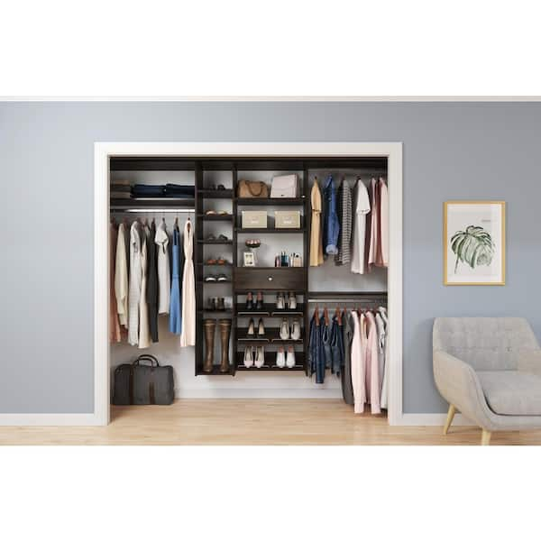 Damius 47.24 W Closet System Starter Kit Latitude Run Finish: Espresso/Black