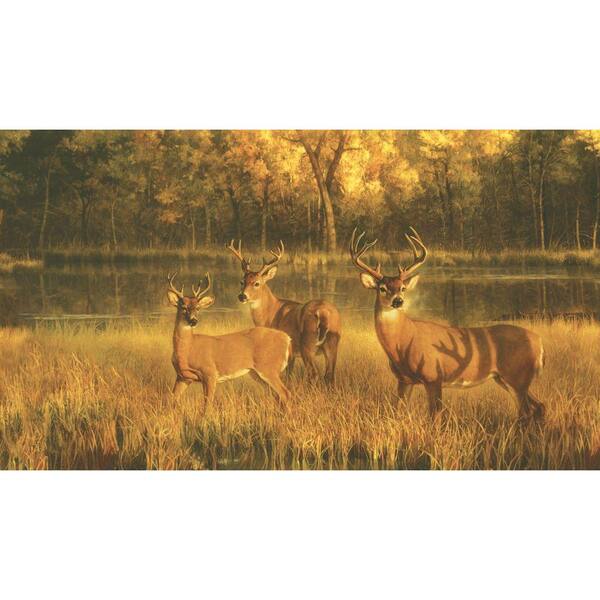 York Wallcoverings 15 ft. x 9 ft. White Tail Lake Wall Mural