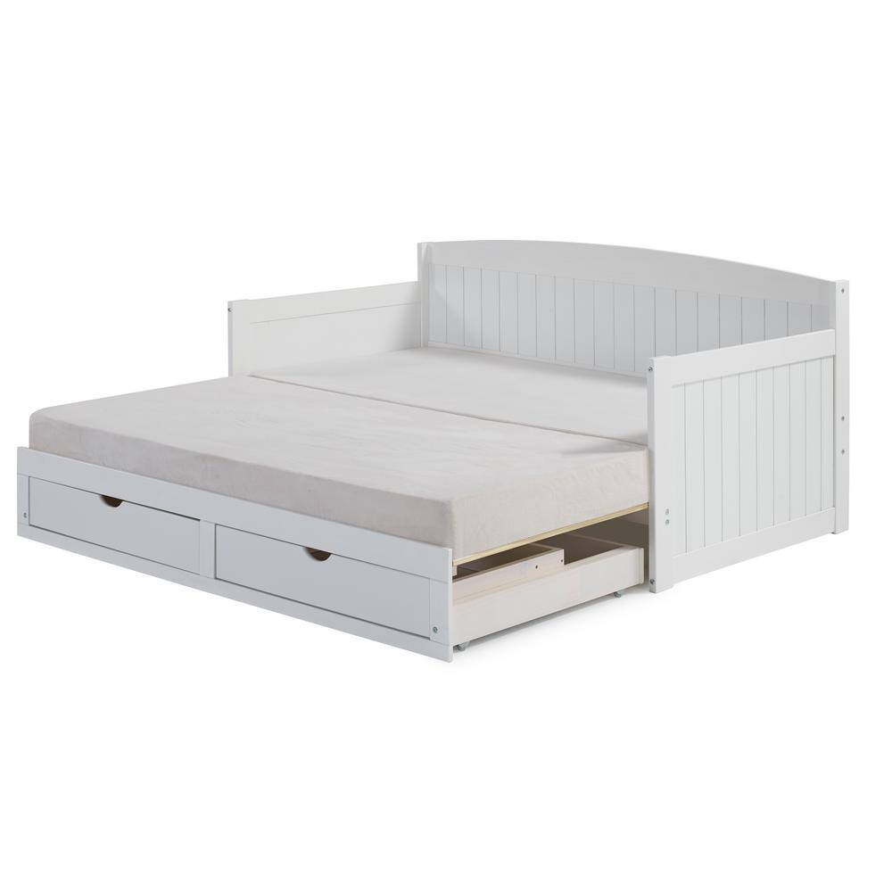 White Pine King Daybed with Storage Drawers