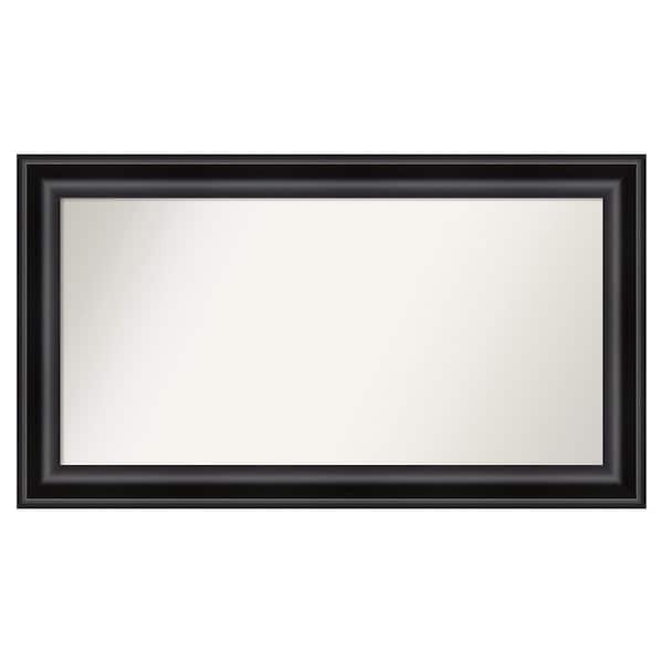 Amanti Art Grand Black 45.75 in. W x 25.75 in. H Custom Non-Beveled Recycled Polystyrene Framed Bathroom Vanity Wall Mirror