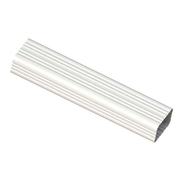 PEAK 5 in. White Aluminum Gutter Downspout Extension