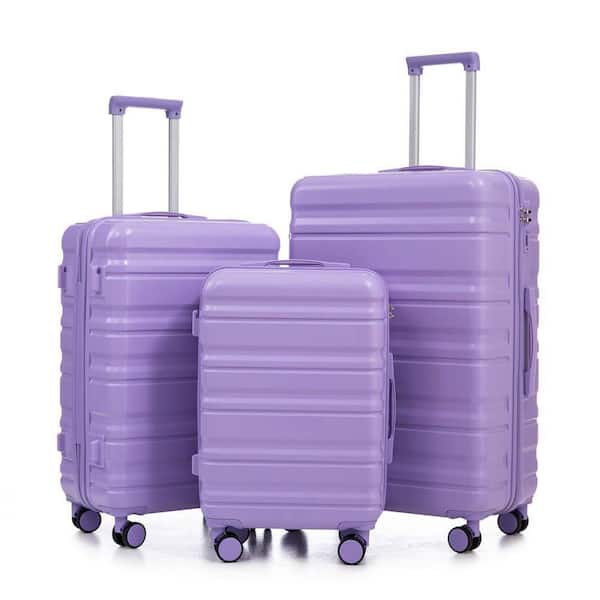 INNOBULE 3 Piece Blue Plus Purple ABS Plastic Hardside Spinner