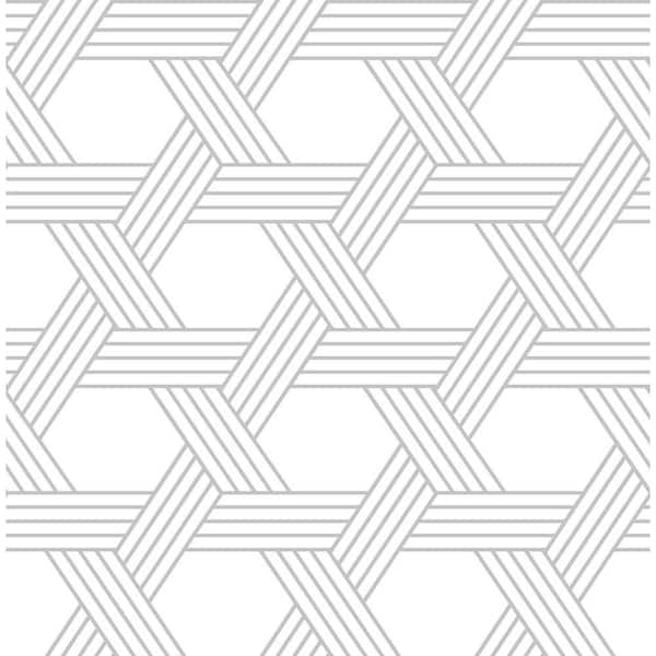 SCOTT LIVING Silver Illusion Self Adhesive Strippable Wallpaper Covers 30.75 sq. ft.