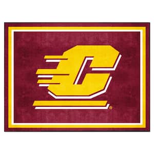 Central Michigan Chippewas Maroon 8 ft. x 10 ft. Plush Area Rug
