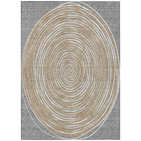 Chantille Machine Washable Indoor/Outdoor Abstract ACN2647 Gray 10 ft. x 14 ft. Area Rug