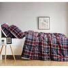 Truly Soft Cuddle Warmth Printed Plaid Blue and Grey Full/Queen Comforter  Set CS3142GBFQ-1500 - The Home Depot