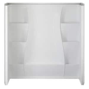 32 in. x 60 in. x 61.5 in. 5-Piece Direct-to-Stud Tub Wall Set in White