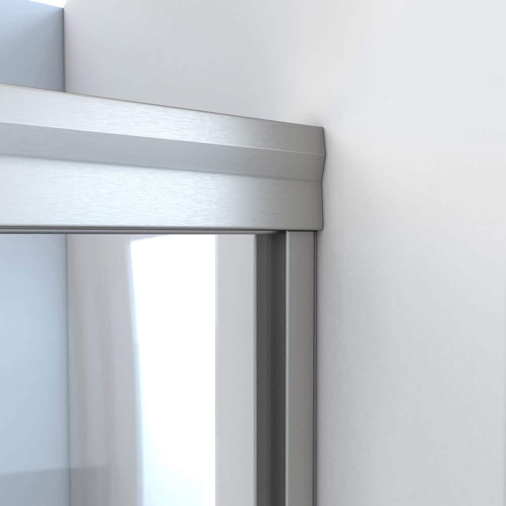 Alliance Pro 60" Brushed Nickel Semi-Frameless Sliding Shower Door