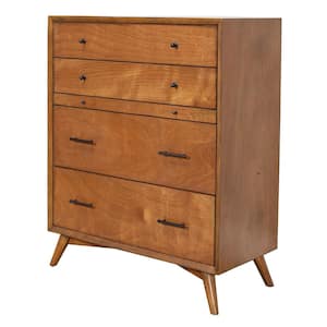 Flynn Mid Century ecorn Brown Multi-Function Chest (43 in. H x 38 in. W x 18 in. D)