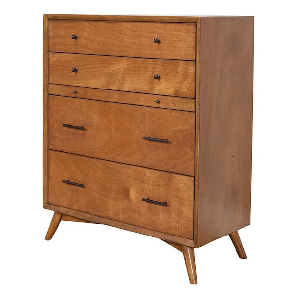 Unbranded Flynn Mid Century ecorn Brown Multi-Function Chest (43 in. H x 38 in. W x 18 in. D)