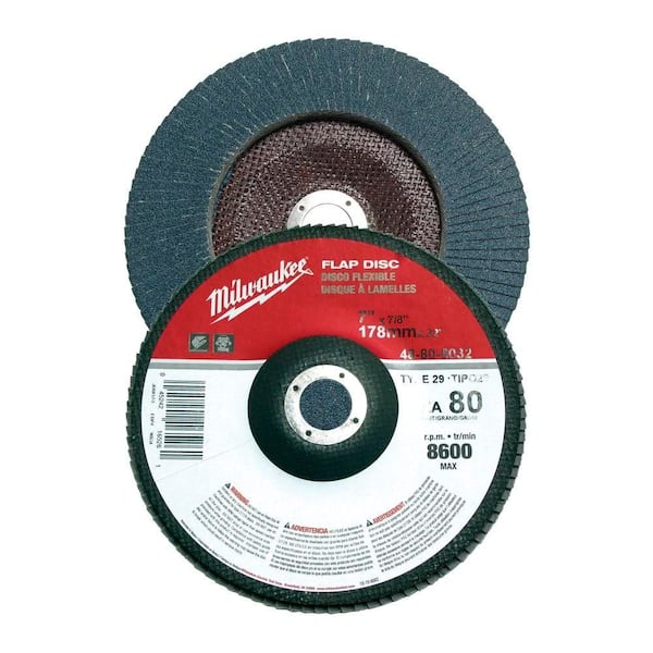 Milwaukee 7 in. x 7/8 in. 60 Grit Flap Disc (Type 29)