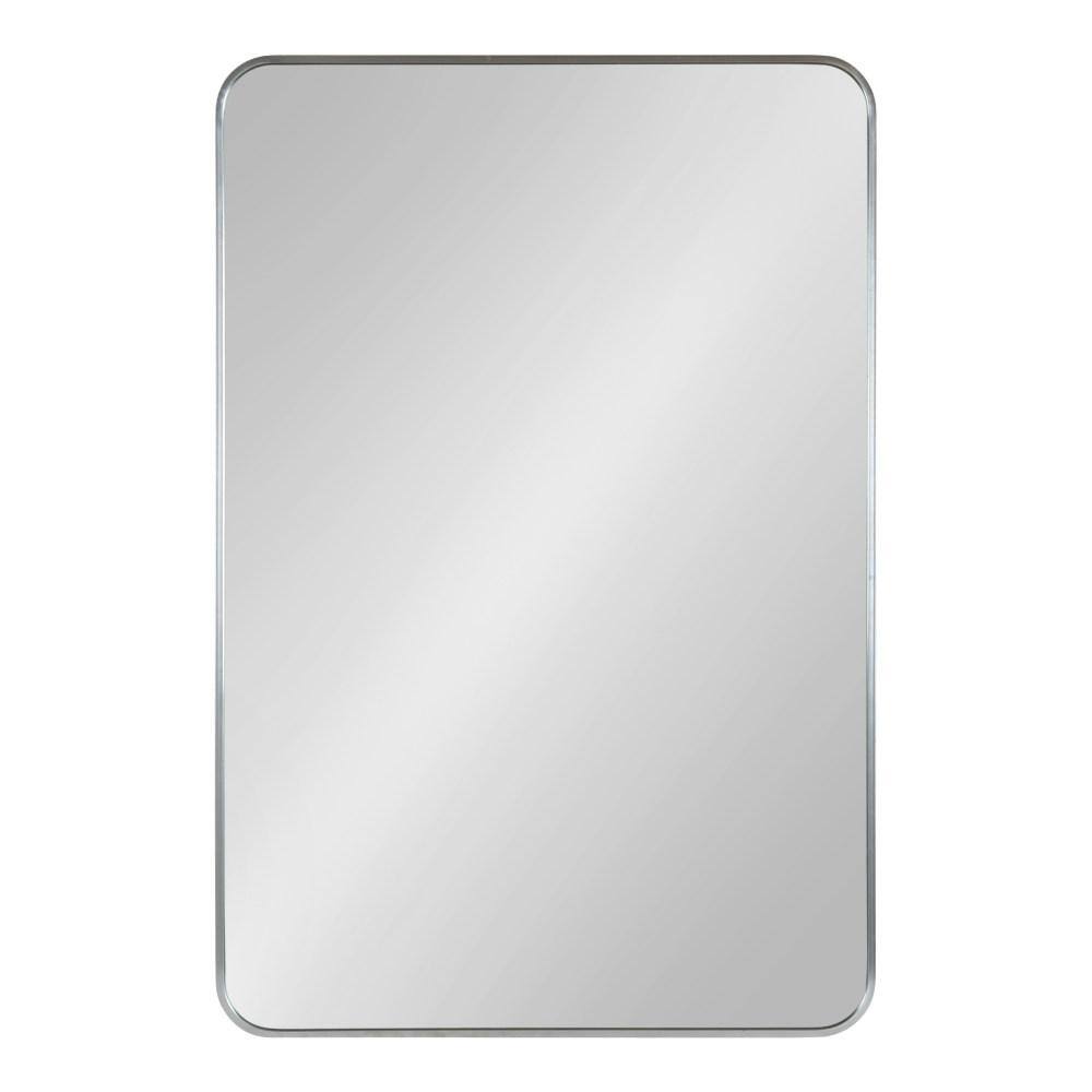 Zayda Sleek Silver Aluminum 24x36 Rectangular Wall Mirror