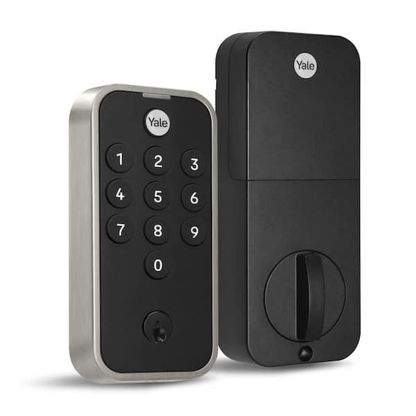 Electronic Deadbolt Door Lock with Keypad and Keyed Access, Satin Nickel
