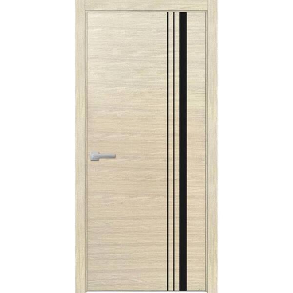 0011 30 in. x 84 in. Left-Hand/Inswing Solid Natural Veneer Wood Single Prehung Interior Door with Hardware