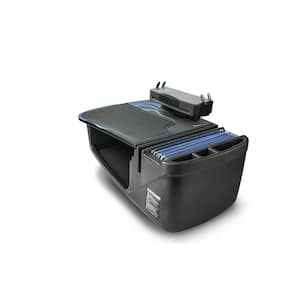 Efficiency GripMaster Car Desk Blue Steel Flames with Printer Stand and Built-In Power Inverter