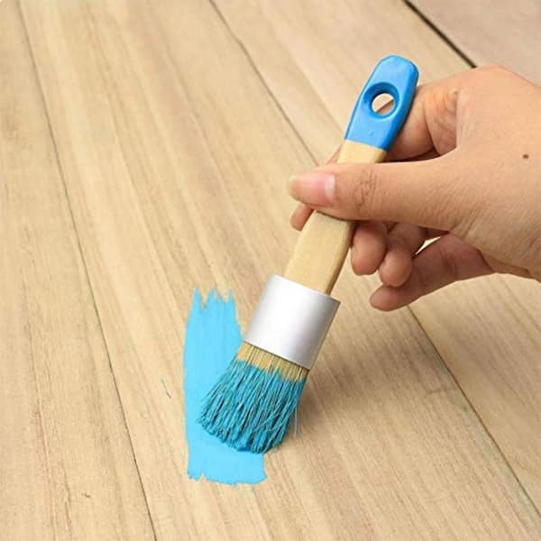 1.2 Width Small Paint Brush Nylon Bristle with Wood Handle Painting Tool  3Pcs