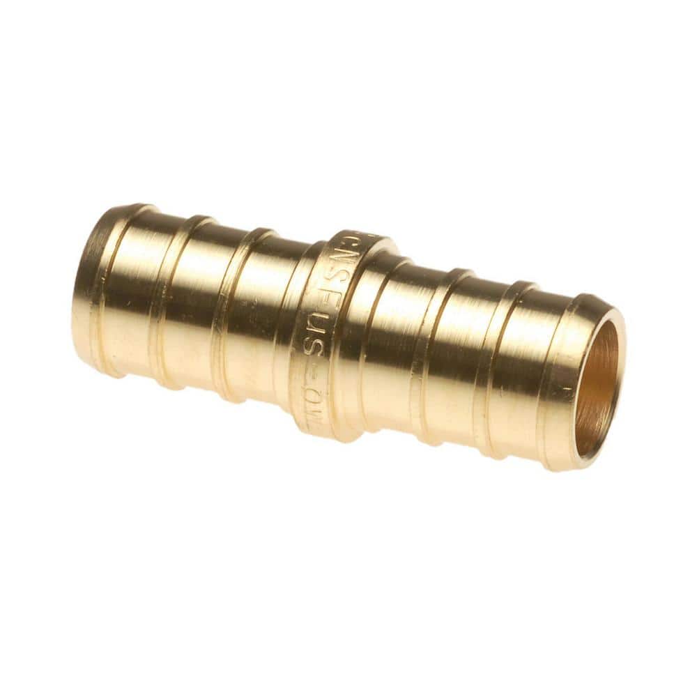 1/2" Brass PEX-B Barb Coupling for Potable Water