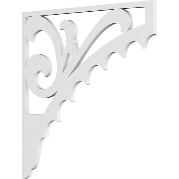 Ekena Millwork 5/8 in. W X 22 in. H X 22 in. D PVC Genova Bracket