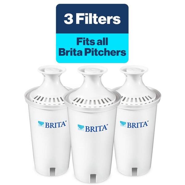 Brita Replacement Water Filter Cartridge for Water Pitcher and Dispensers (3-Pack), BPA Free