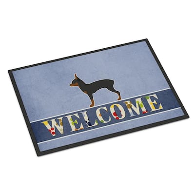 Multicolor Carolines Treasures AMB1079MAT Black and Tan Doxie Dachshund Indoor or Outdoor Mat 18 x 27 