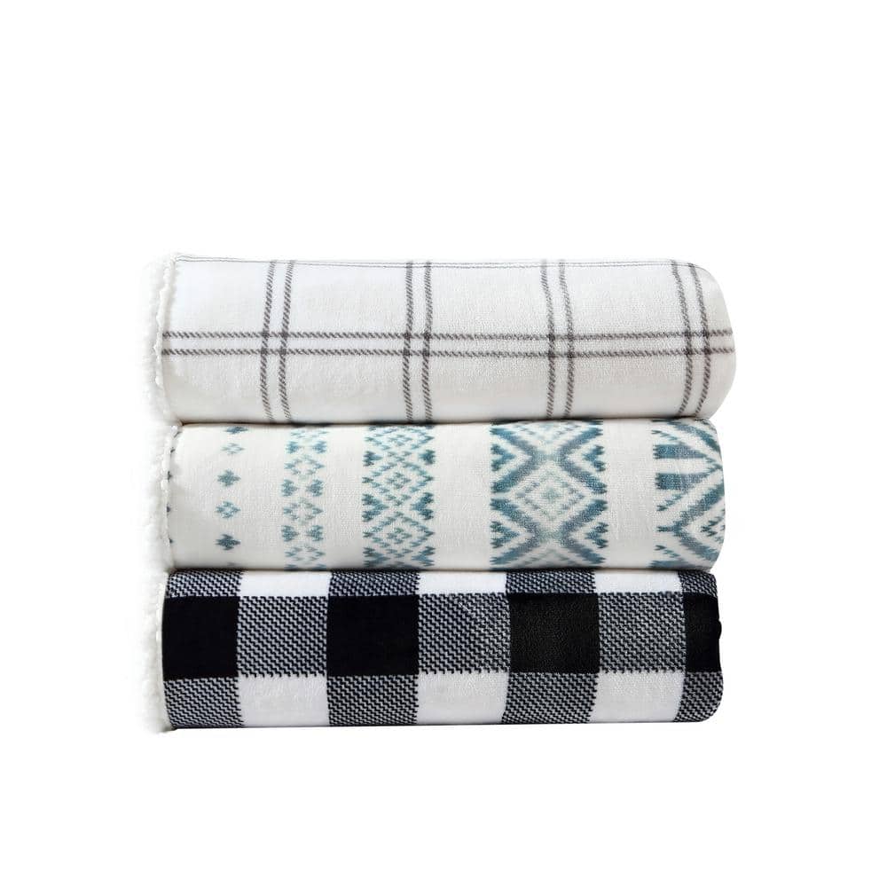 Cozy King-Size Reversible Sherpa Fleece Blanket