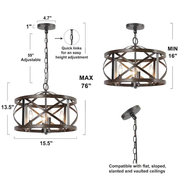 drum cage chandelier