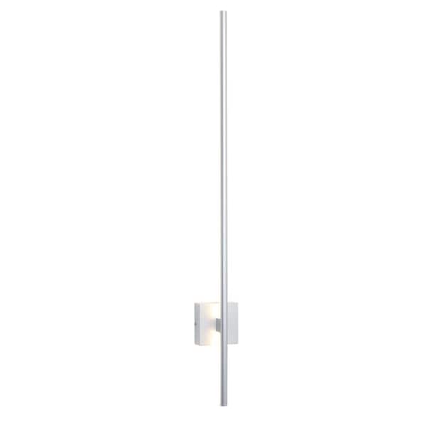 43.7 in. 1 Light Silver Linear LED Dimmable Wall Sconce for Living Room Bathroom Stairway