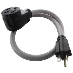 3 ft. STW 12/3 20 Amp 250-Volt 6-20P HVAC Plug to 50 Amp Electric Vehicle Adapter Cord for Tesla