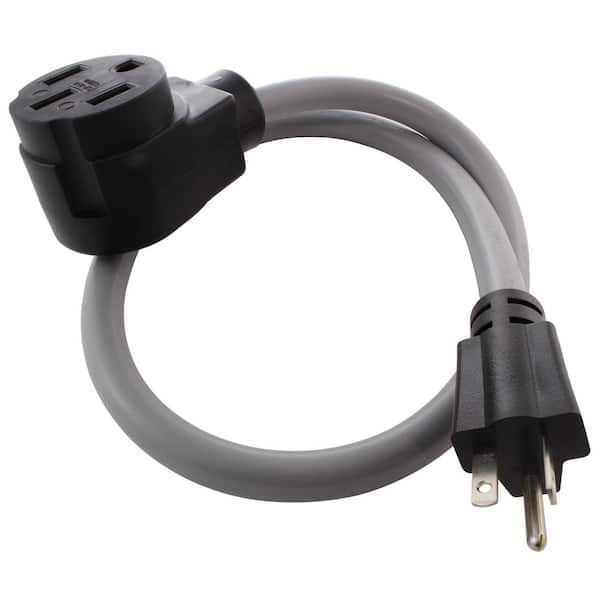 AC WORKS 3 ft. STW 12/3 20 Amp 250-Volt 6-20P HVAC Plug to 50 Amp Electric Vehicle Adapter Cord for Tesla