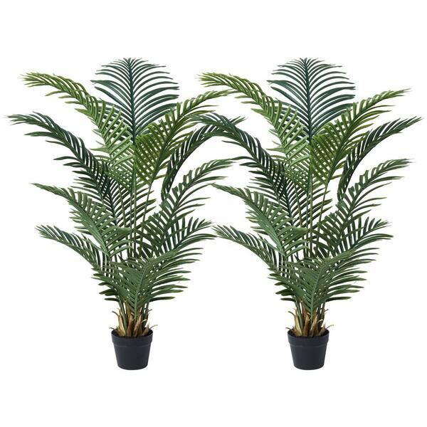 Curated visual reference: Gallery Detail: Dr Planzen 4 Ft Fake Palm Uv Resistant Potted Faux