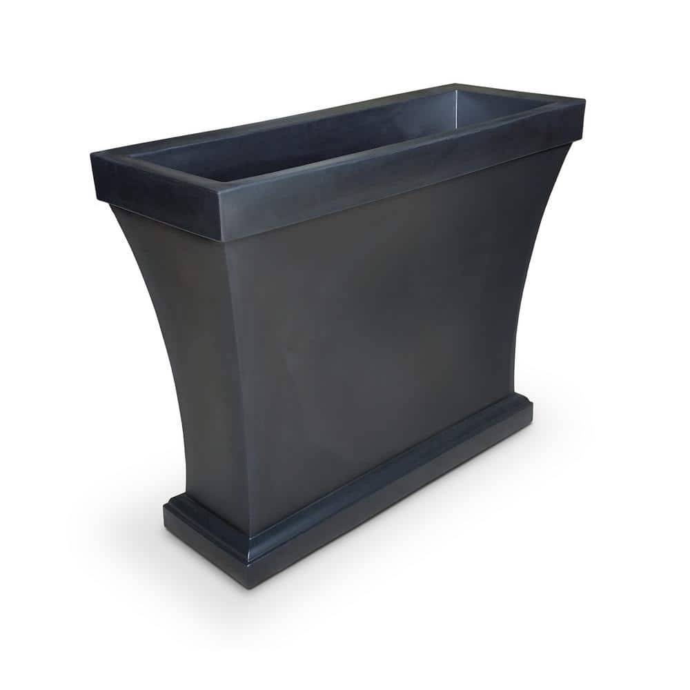 Bordeaux Black Polyethylene Trough Planter for Outdoor and Indoor Use